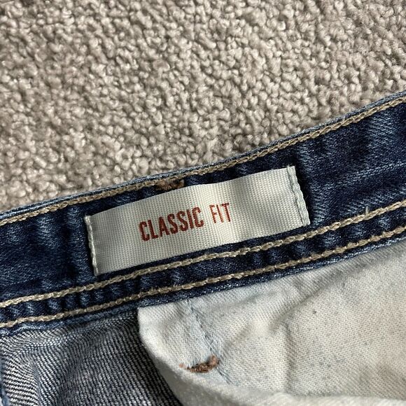 Eddie Bauer Classic Fit Denim Jeans Womens 31x29 Blue Dark Wash Straight Mid Rs - Picture 9 of 15